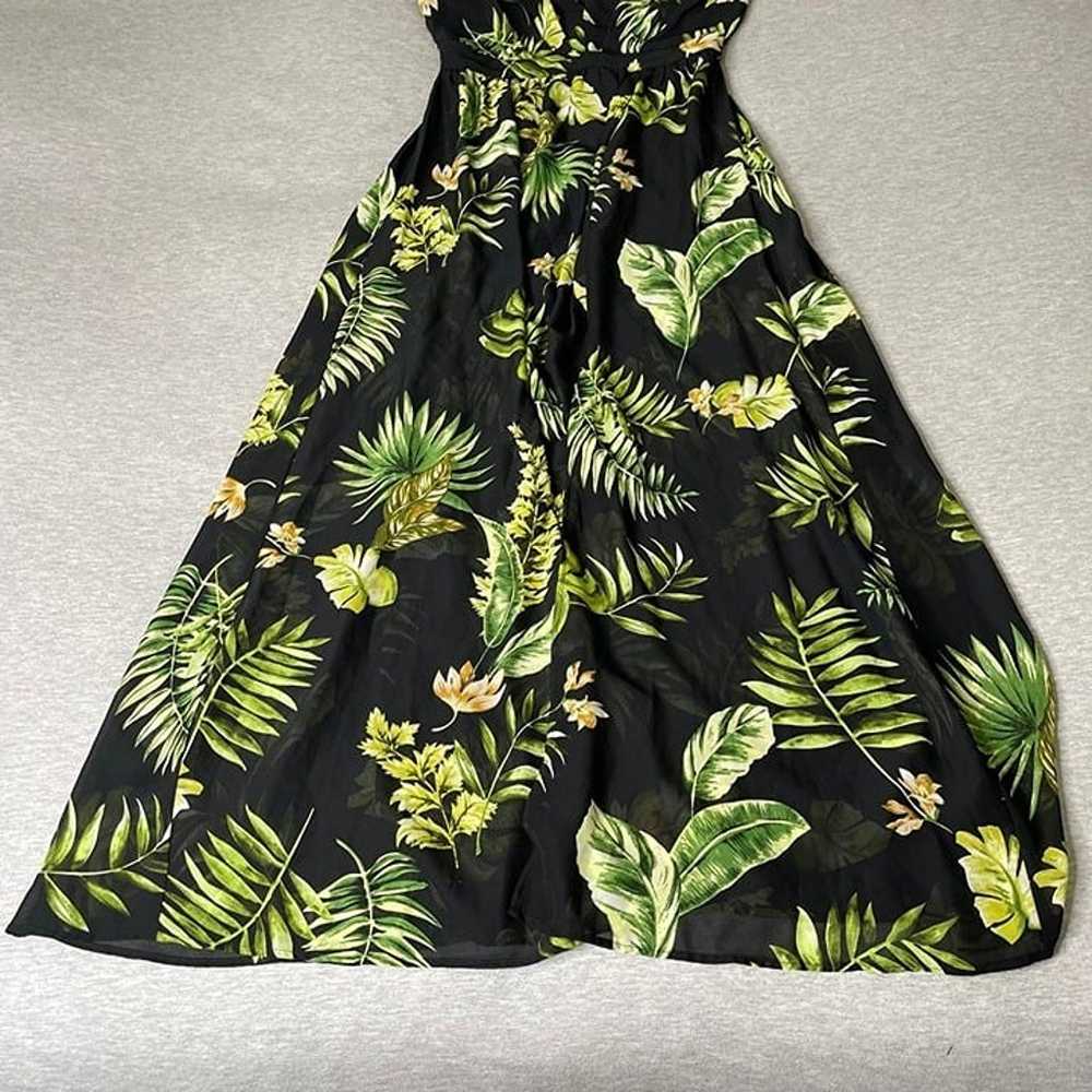 Love Tree Women's Leaf Patterned Flowy Maxi Dress - image 5