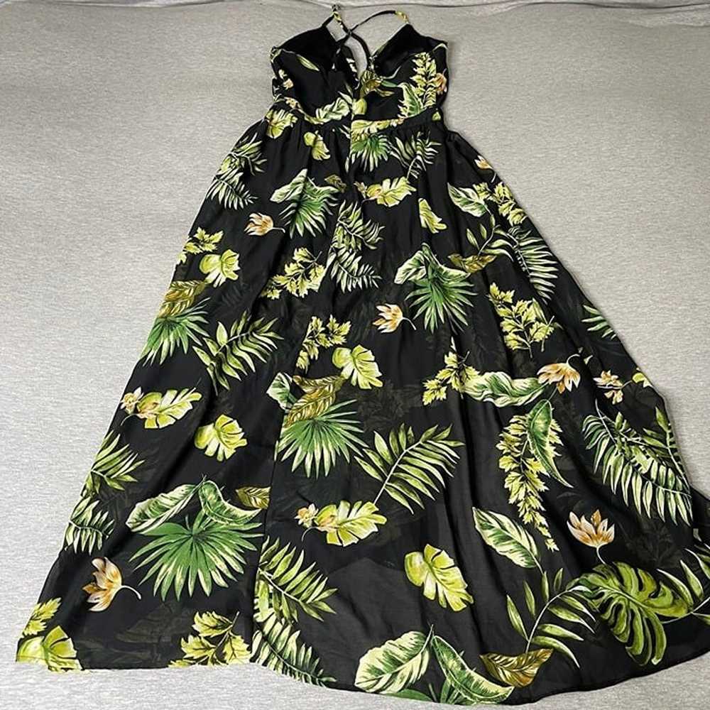 Love Tree Women's Leaf Patterned Flowy Maxi Dress - image 7