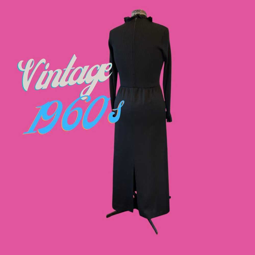 Vintage 1960s Alison Ayer’s Black gown size large - image 2