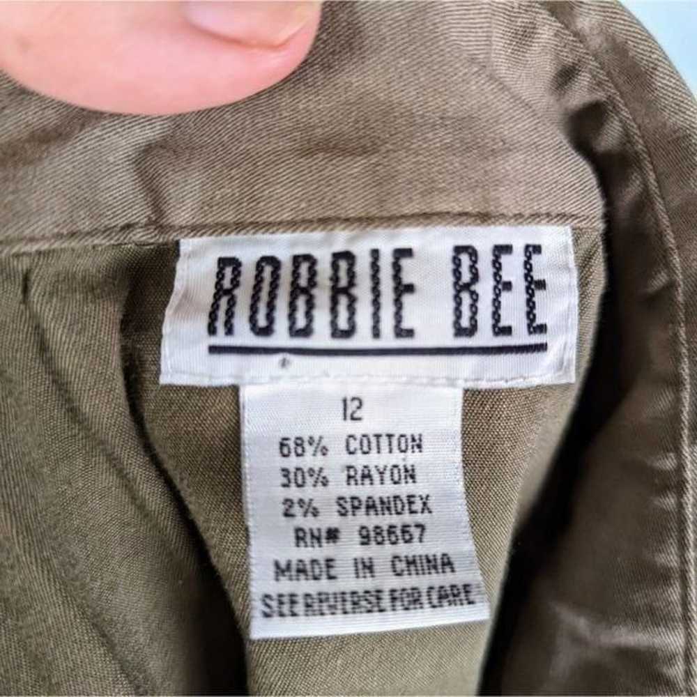Vintage Robbie Bee Collared Shirt Dress Brown Max… - image 6