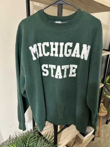 Streetwear × Vintage Green Michigan State Sweatshi