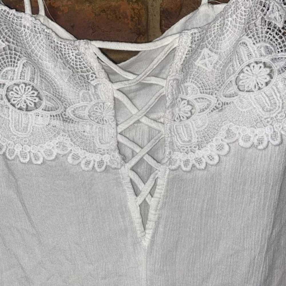 Other Charlotte Russe White Crochet Lace Cold Sho… - image 2