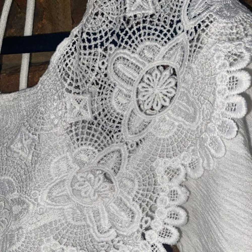 Other Charlotte Russe White Crochet Lace Cold Sho… - image 6