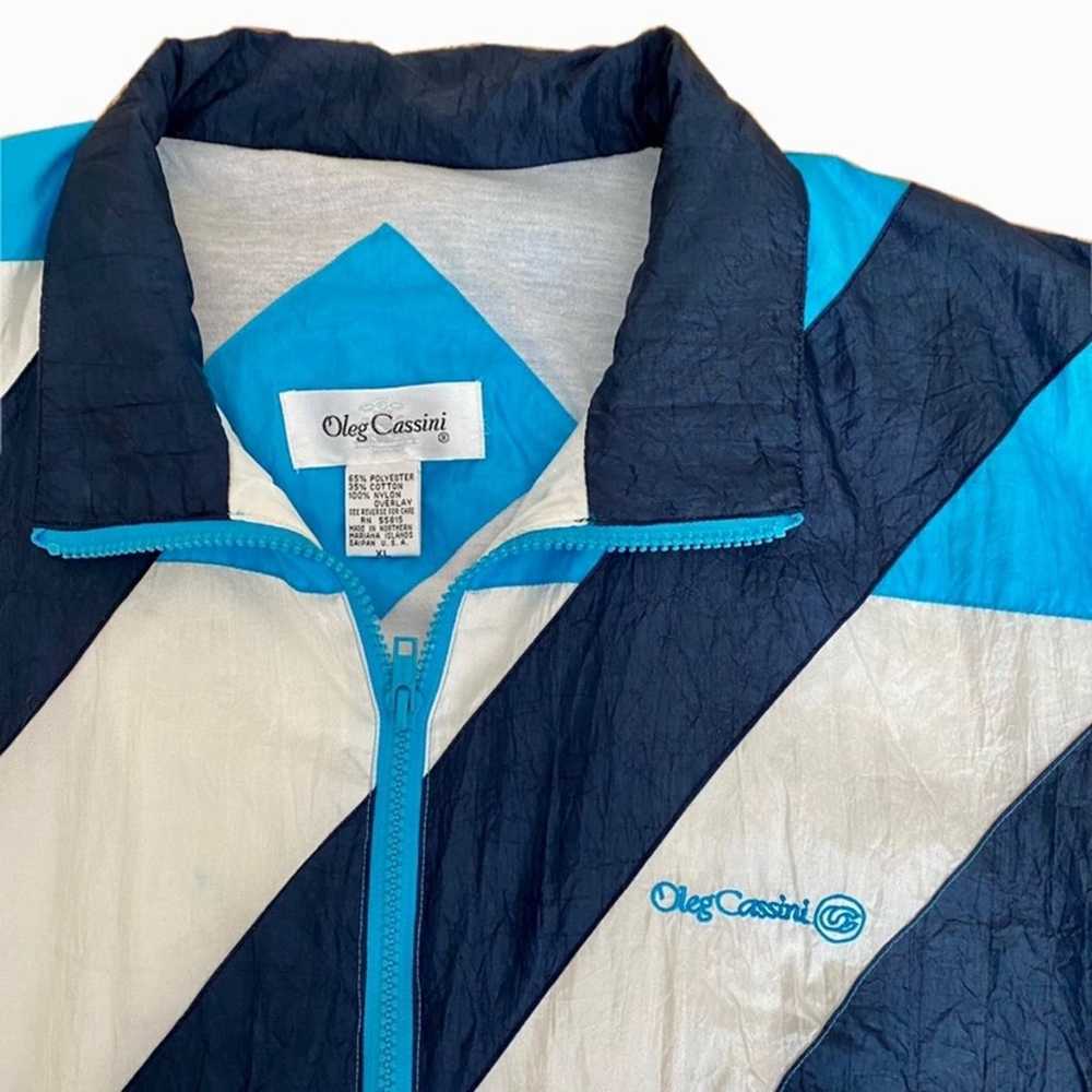 90s Nylon Windbreaker Jacket Vintage Oleg Cassini - image 4