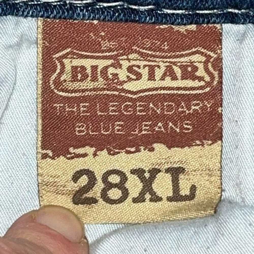 Vintage Big Star Womens Size 28XL Blue Whiskered … - image 12