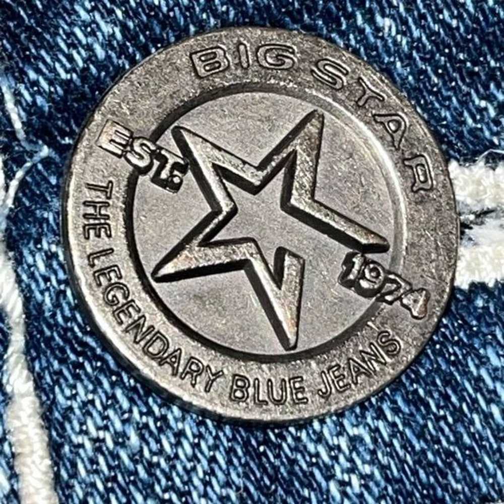 Vintage Big Star Womens Size 28XL Blue Whiskered … - image 7