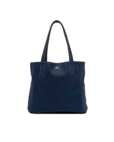 Hermes Reversible Leather Tote Bag with Flat Stra… - image 1