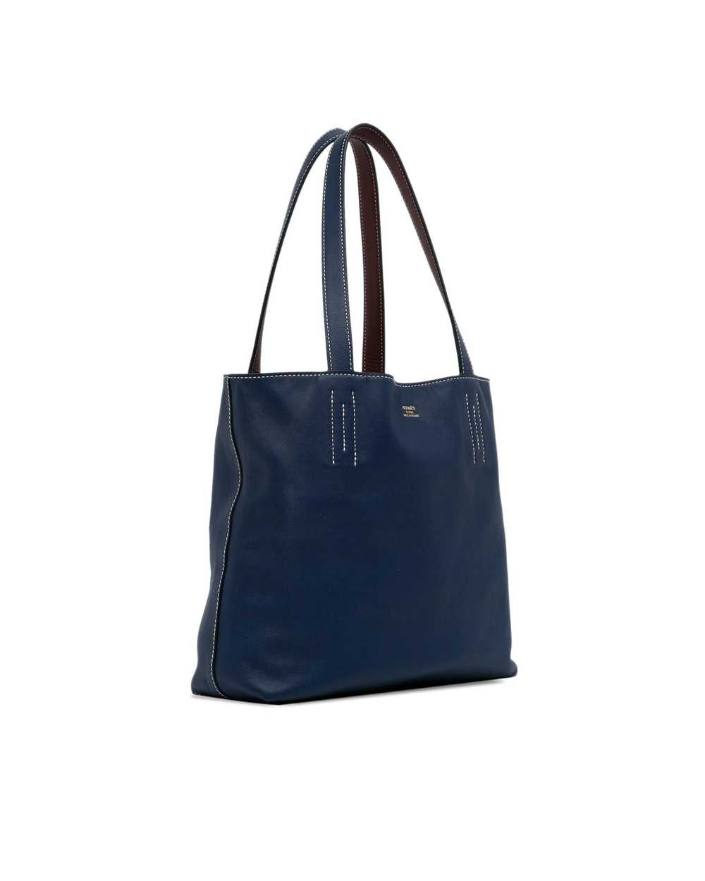 Hermes Reversible Leather Tote Bag with Flat Stra… - image 2
