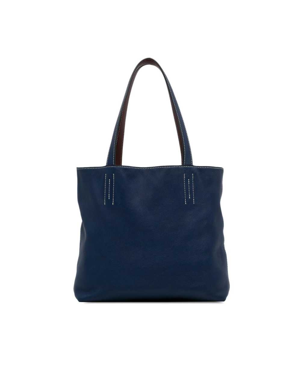 Hermes Reversible Leather Tote Bag with Flat Stra… - image 3