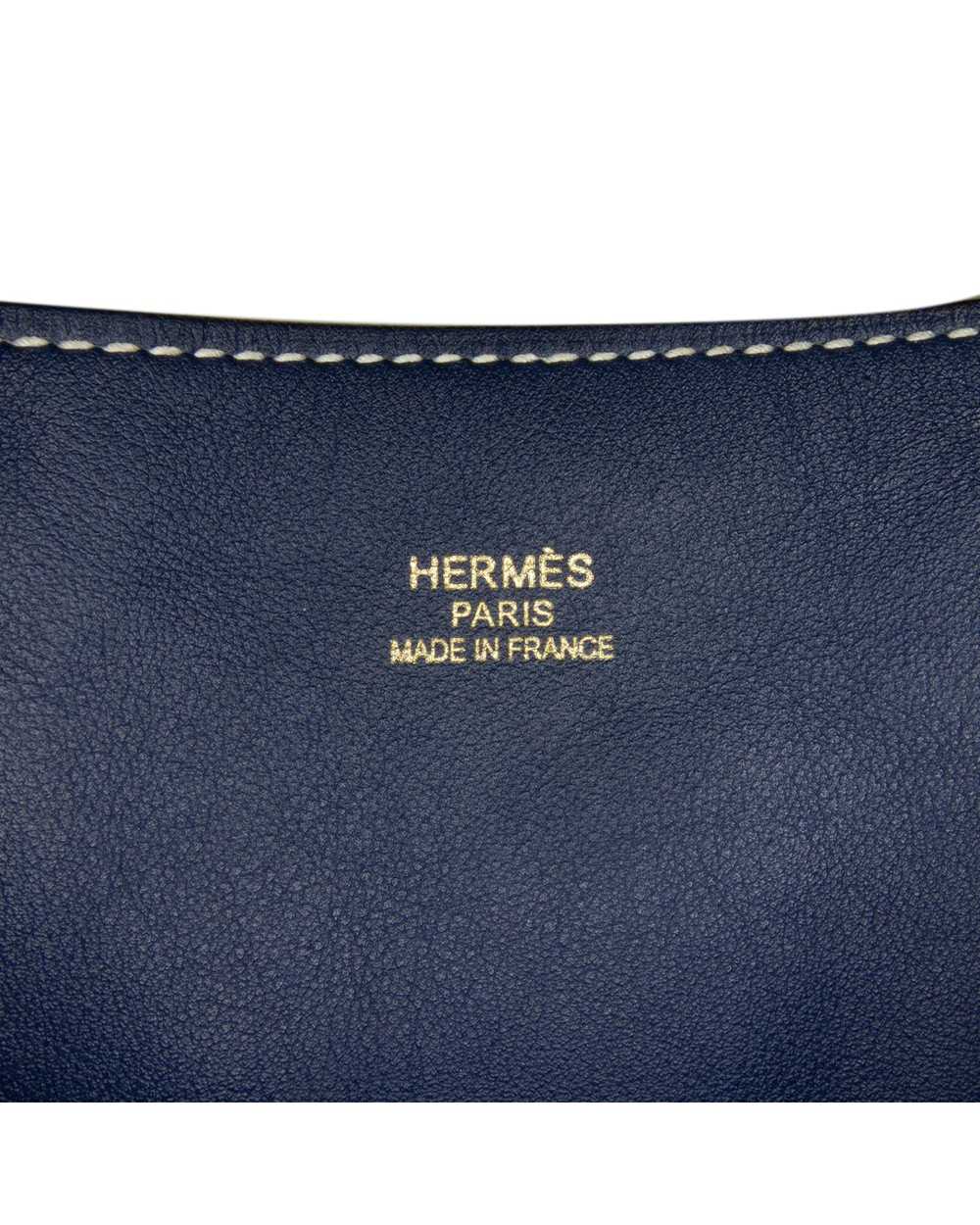 Hermes Reversible Leather Tote Bag with Flat Stra… - image 7