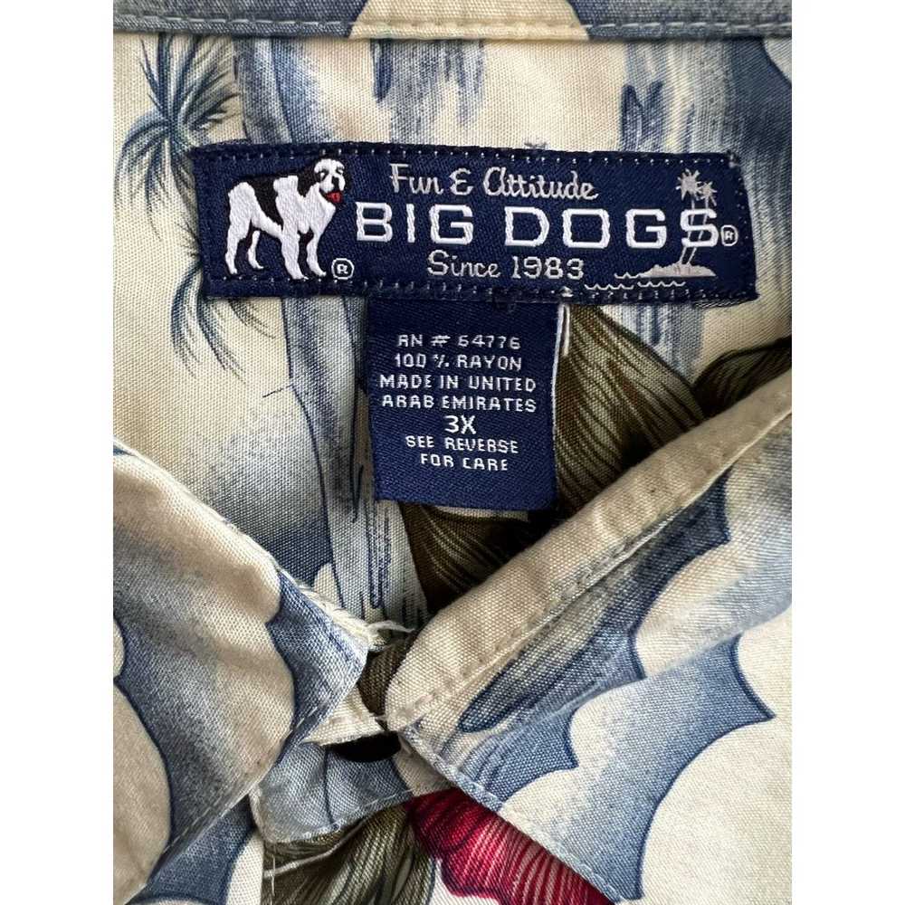 Vintage Big Dog Buttton up casual shirt Hawaiian - image 3