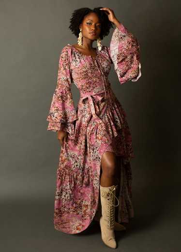 Joyfolie Devina Dress in Dusty Rose Floral