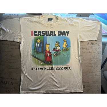 Vintage 90s Dilbert Casual Day Cartoon T-Shirt