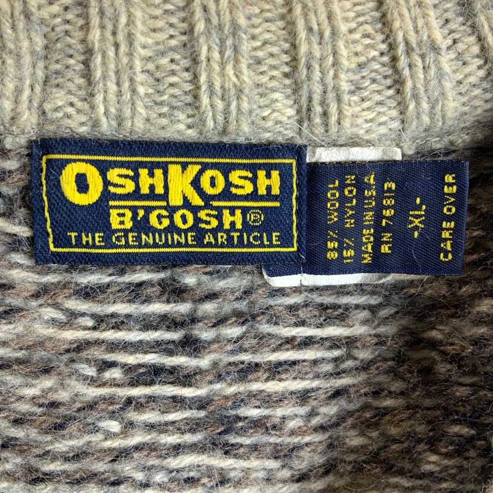 Vintage Vintage Osh Kosh Geometric Striped Wool K… - image 3
