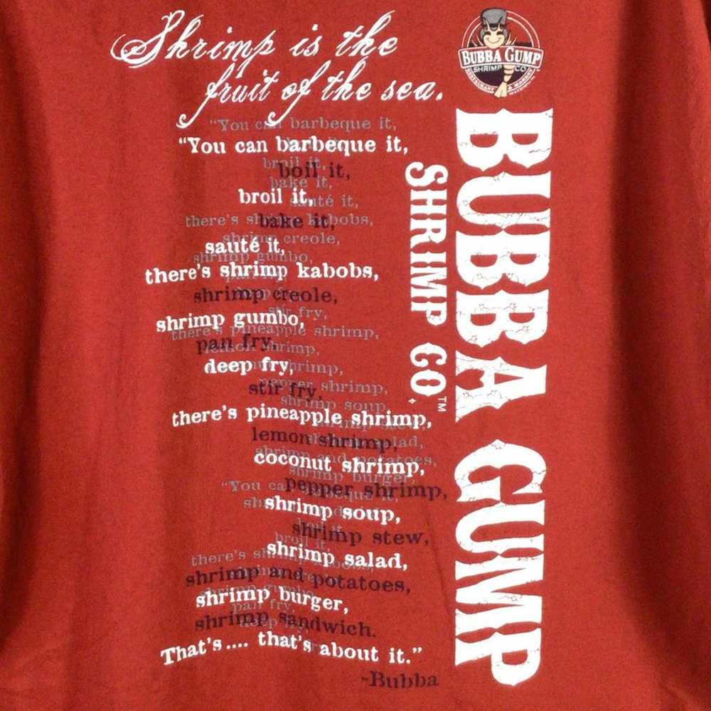 Bubba Gump Shrimp Co Chicago T Shirt Red 3XL XXXL - image 4