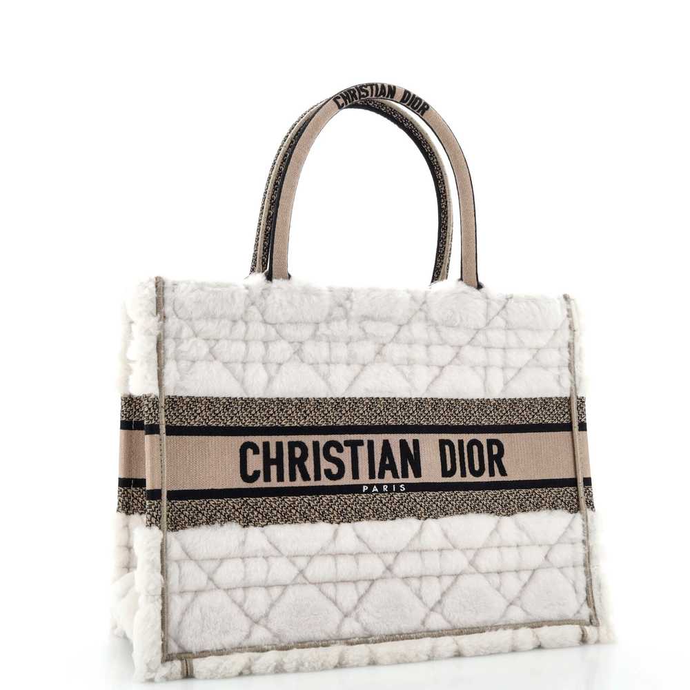 Christian Dior Book Tote Cannage Quilt Shearling … - image 2
