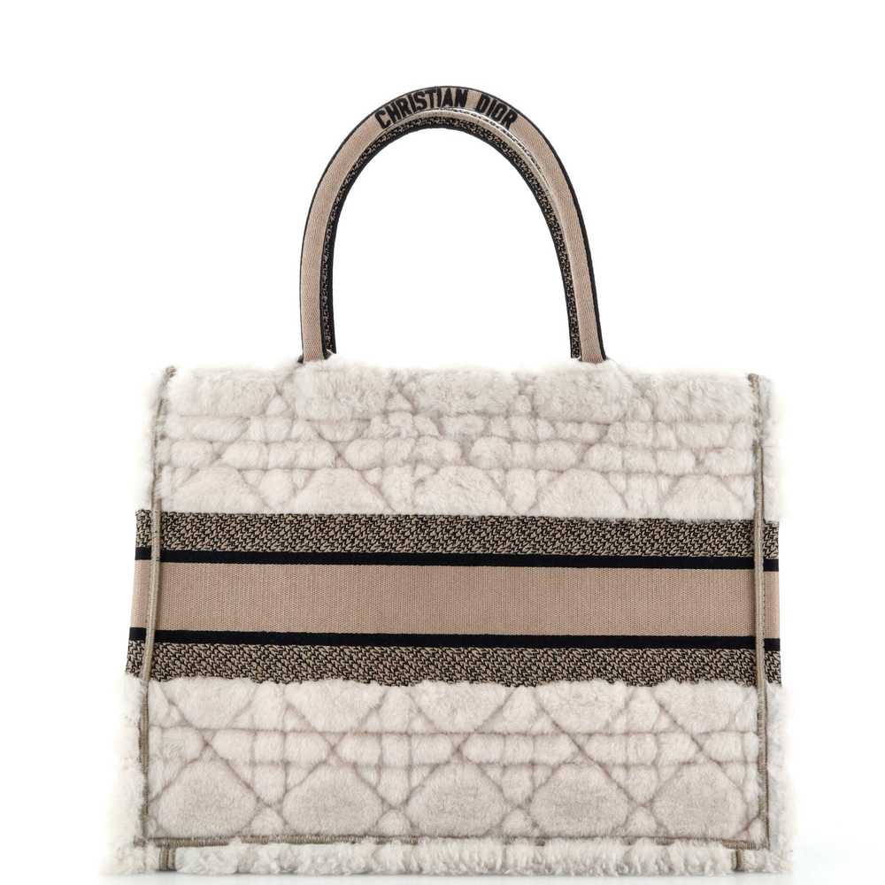Christian Dior Book Tote Cannage Quilt Shearling … - image 3