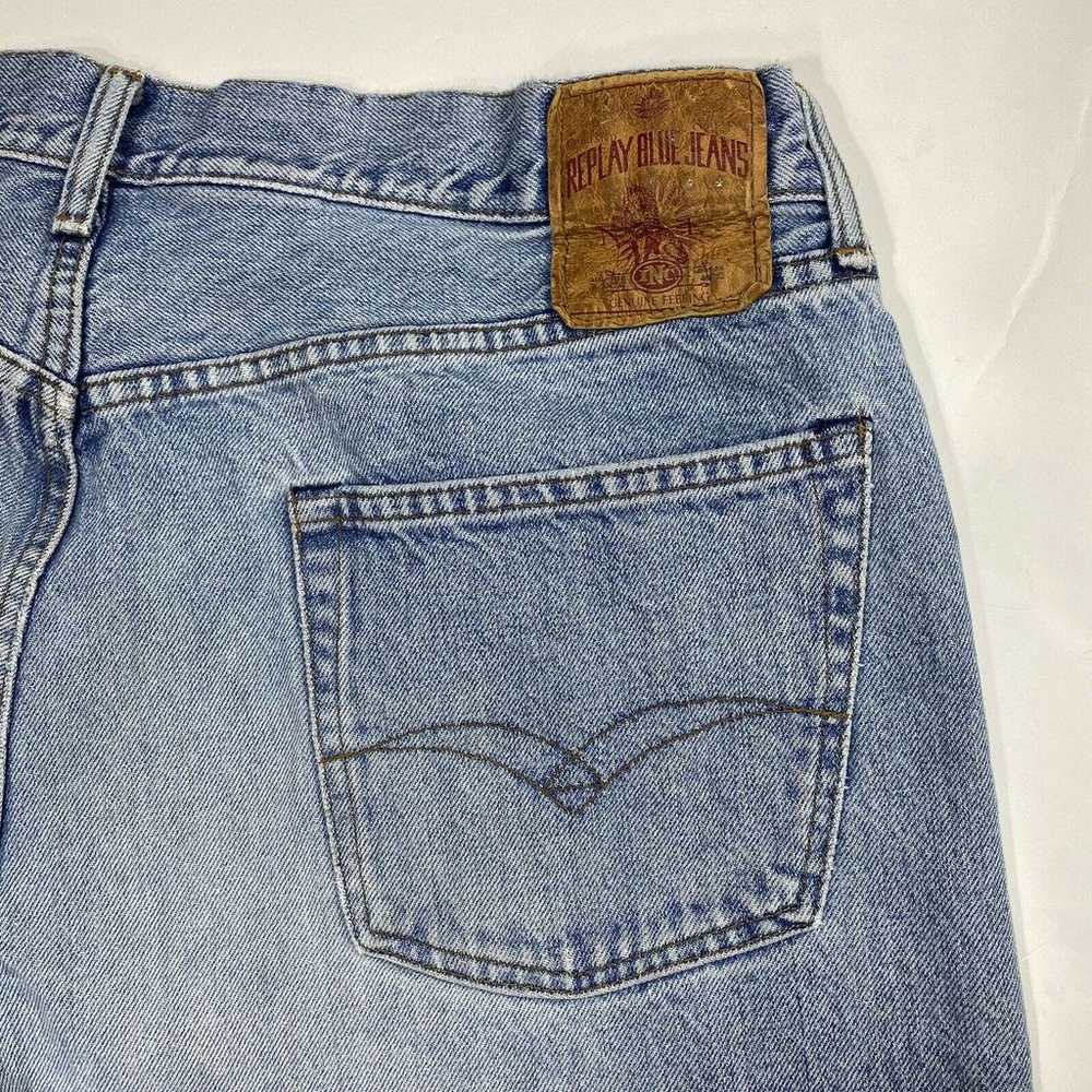 Vintage Replay Straight Jeans Mens 38 (34x32) 900… - image 8