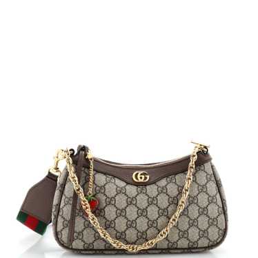 GUCCI Ophidia Charm Shoulder Bag GG Coated Canvas 