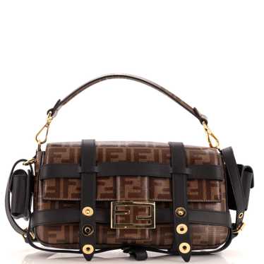 FENDI Baguette Cage Bag Zucca Coated Canvas and L… - image 1