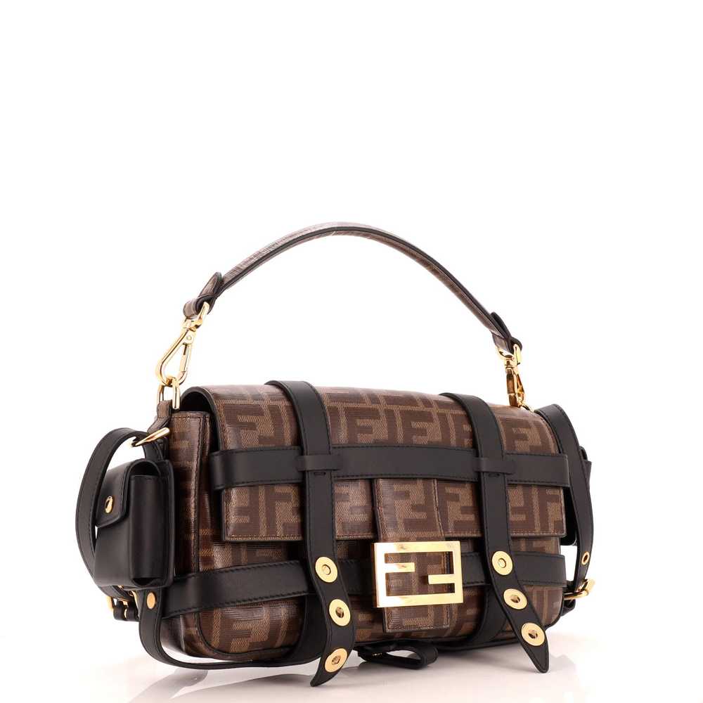 FENDI Baguette Cage Bag Zucca Coated Canvas and L… - image 2