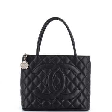 CHANEL Medallion Tote Quilted Caviar