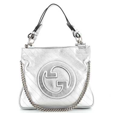 GUCCI Blondie NM Tote Diagonal Quilted Leather Sma