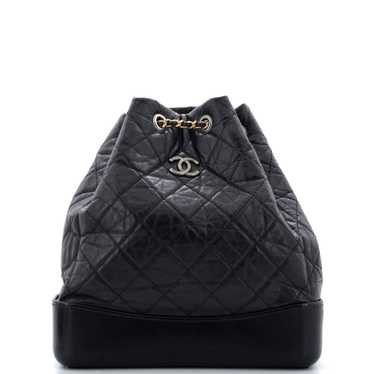 CHANEL Gabrielle Backpack Quilted Aged Calfskin Me
