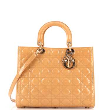 Christian Dior Lady Dior Bag Cannage Quilt Patent 