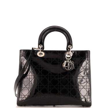 Christian Dior Lady Dior Bag Cannage Quilt Patent… - image 1