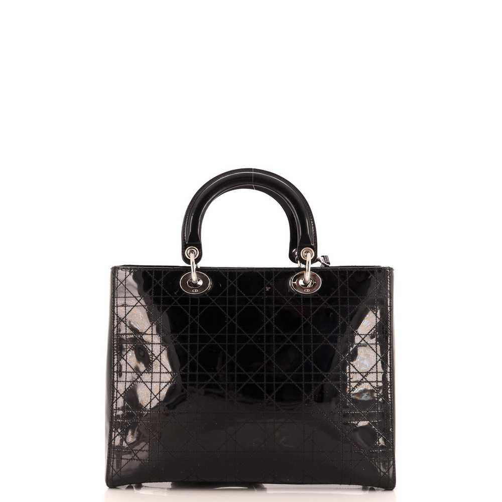 Christian Dior Lady Dior Bag Cannage Quilt Patent… - image 3