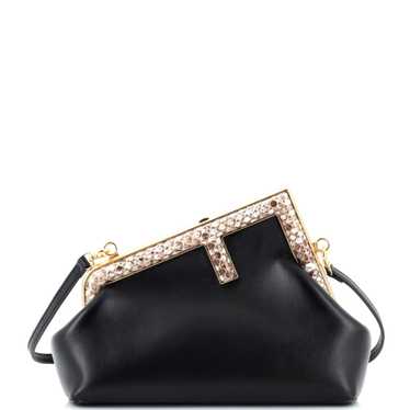 FENDI First Bag Leather with Python Small