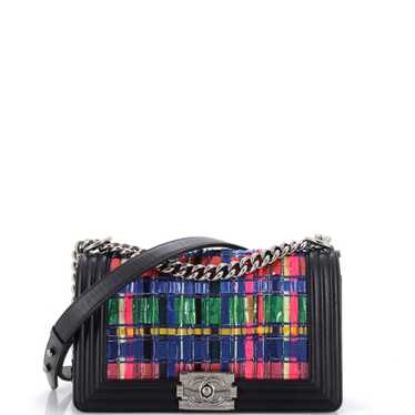 CHANEL Boy Flap Bag Woven PVC with Lambskin Old M… - image 1