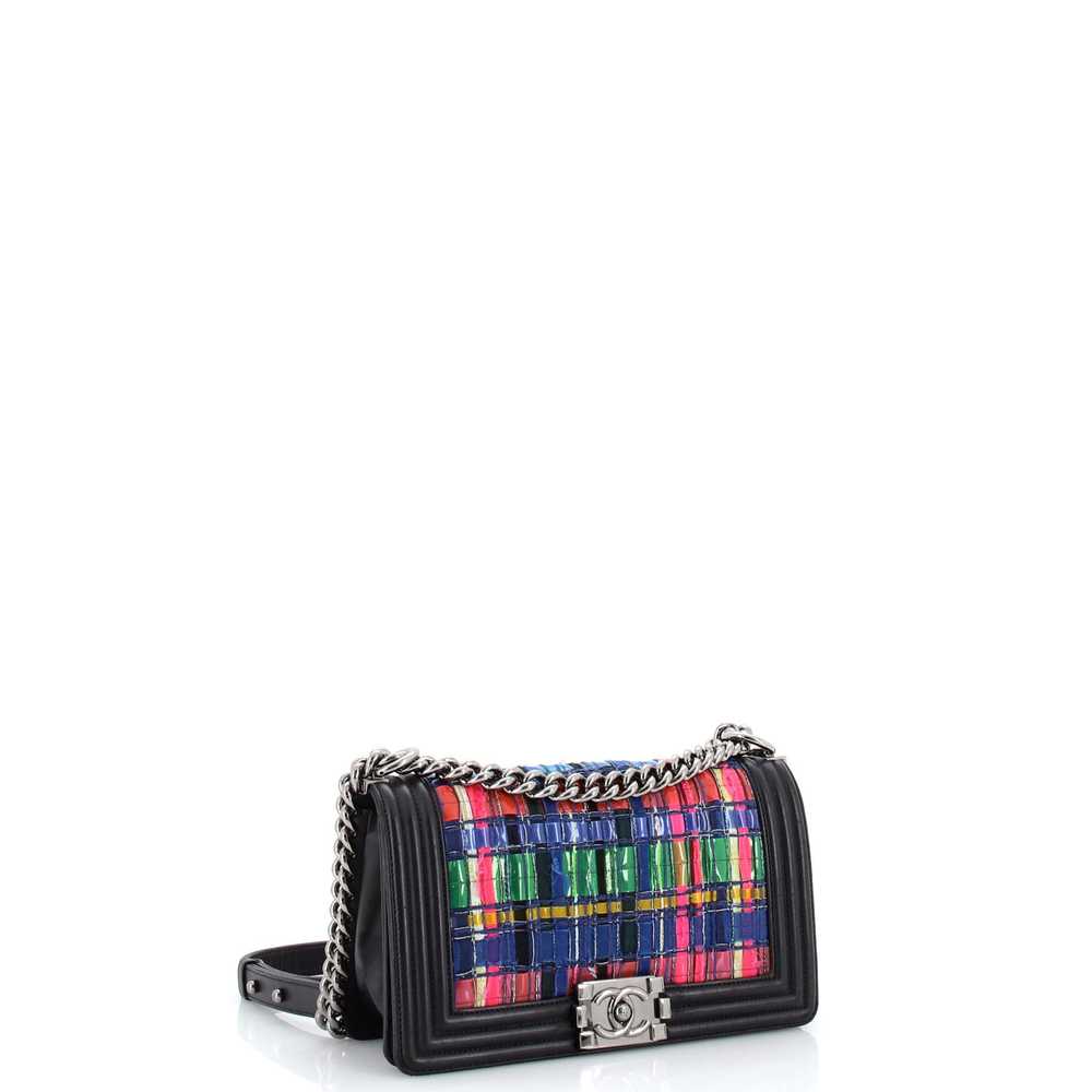 CHANEL Boy Flap Bag Woven PVC with Lambskin Old M… - image 2