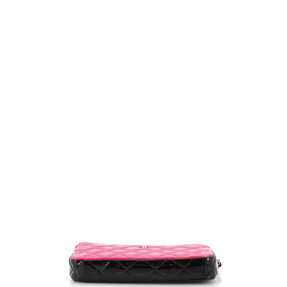 CHANEL Double Zip Clutch with Chain Quilted Patent - image 4