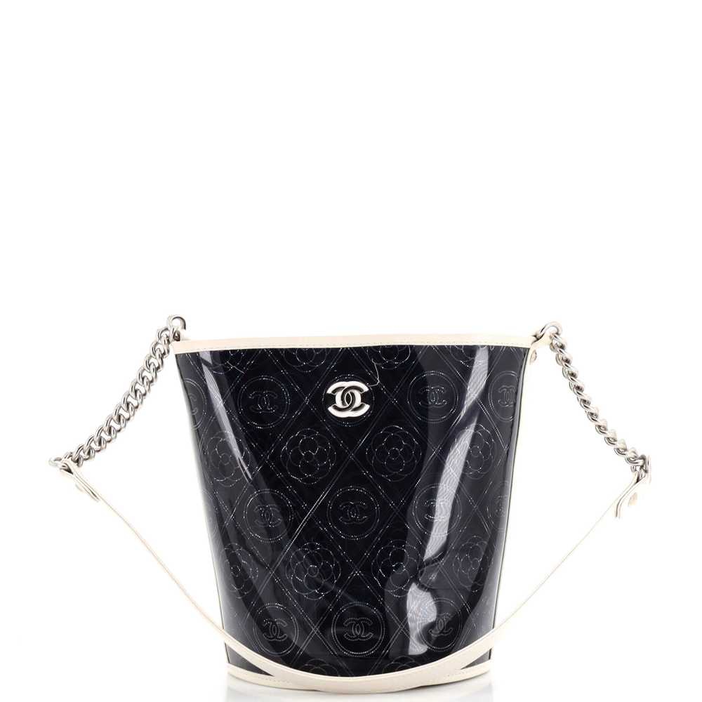 CHANEL Camellia Coco Bucket Bag Printed PVC Medium - image 1