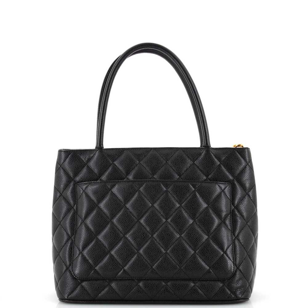 CHANEL Medallion Tote Quilted Caviar - image 3