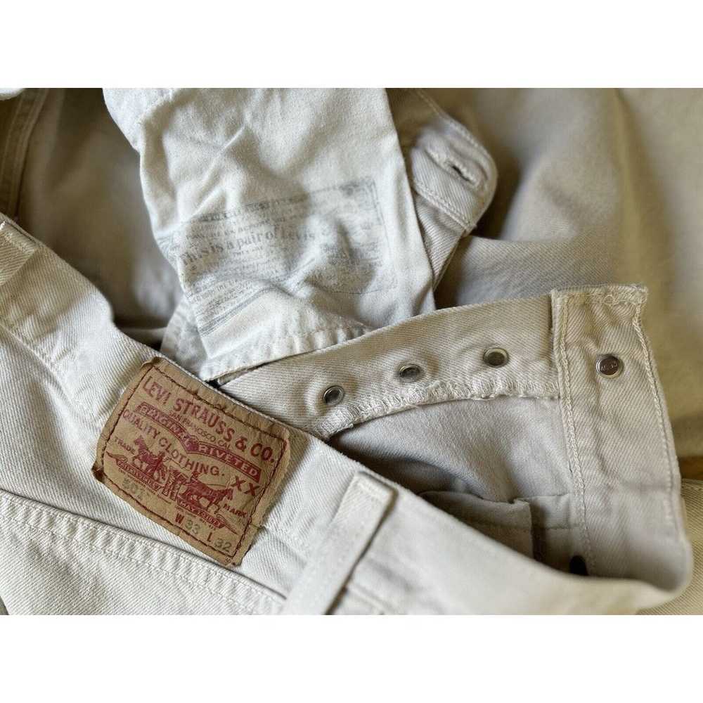 Vintage 501 LEVIS Button-Fly Straight Jeans 33x32… - image 6