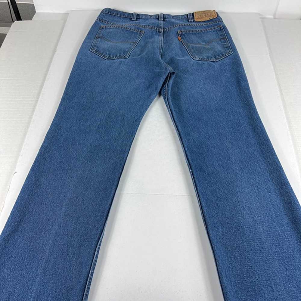 VTG 70s Levi's Jeans Men 35x29* 517 Boot Cut Blue… - image 10