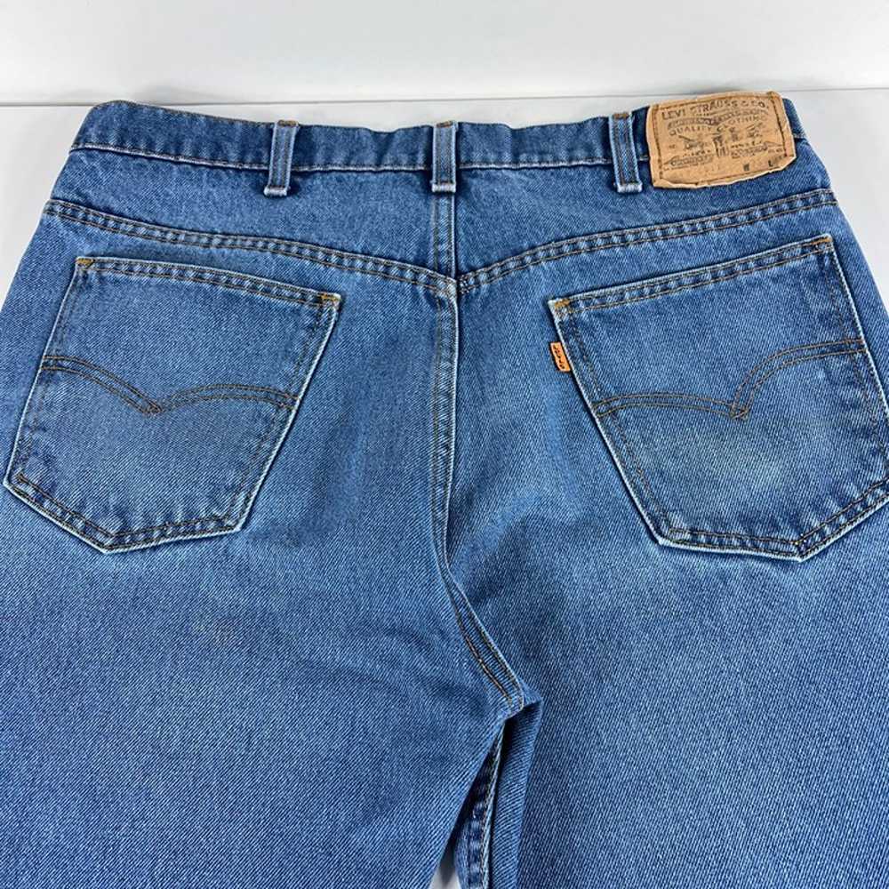 VTG 70s Levi's Jeans Men 35x29* 517 Boot Cut Blue… - image 11