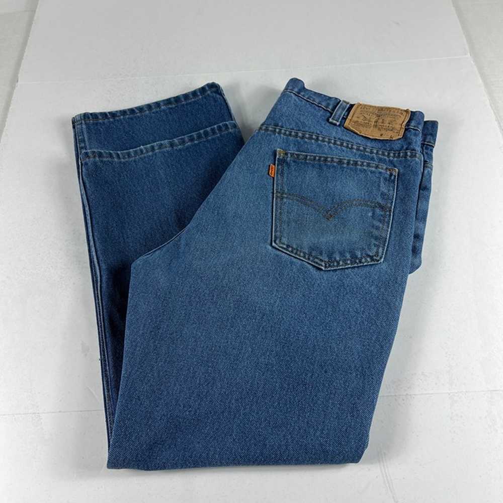 VTG 70s Levi's Jeans Men 35x29* 517 Boot Cut Blue… - image 1