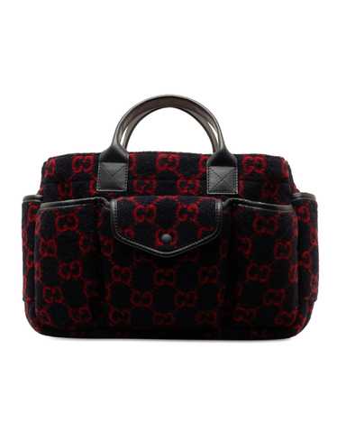 Gucci Wool Pocket Handbag with Leather Trim - image 1