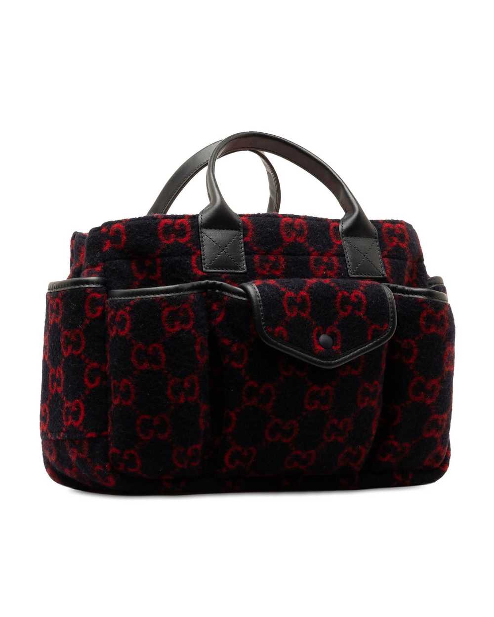 Gucci Wool Pocket Handbag with Leather Trim - image 2