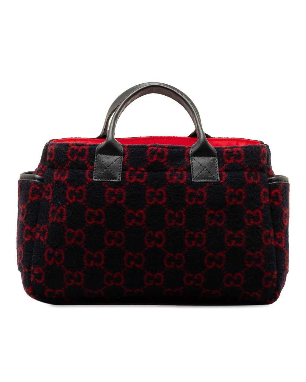 Gucci Wool Pocket Handbag with Leather Trim - image 3