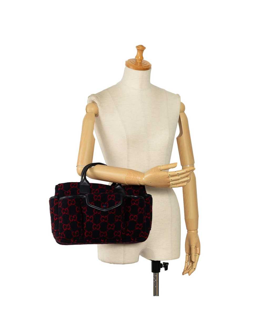 Gucci Wool Pocket Handbag with Leather Trim - image 8