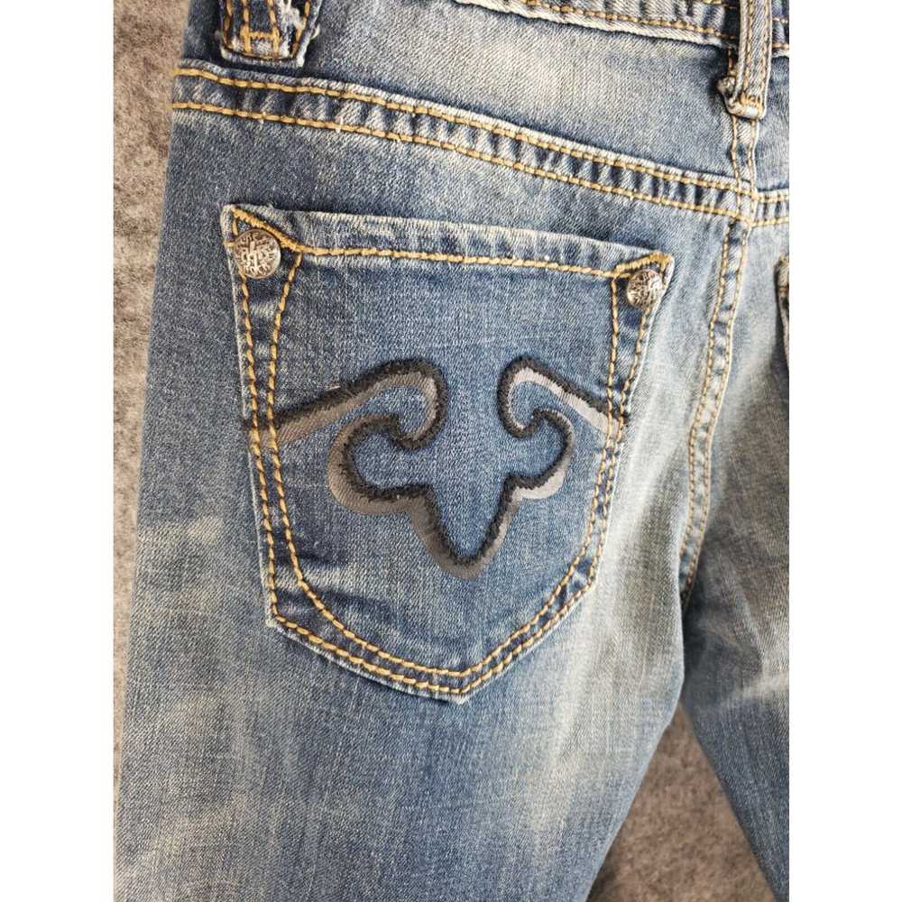 Vintage BeRock Distressed Denim Blue Jeans Womens… - image 2