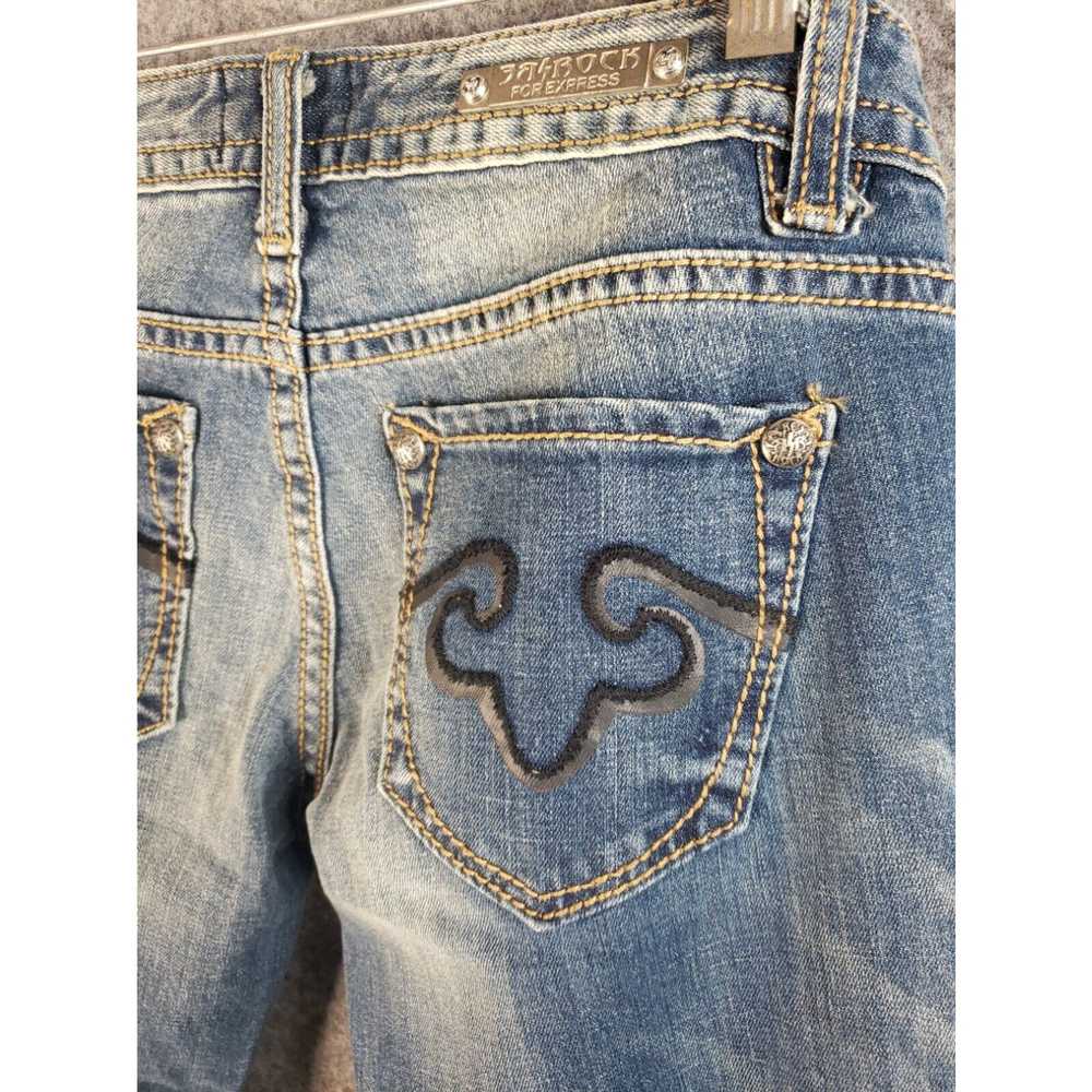 Vintage BeRock Distressed Denim Blue Jeans Womens… - image 3