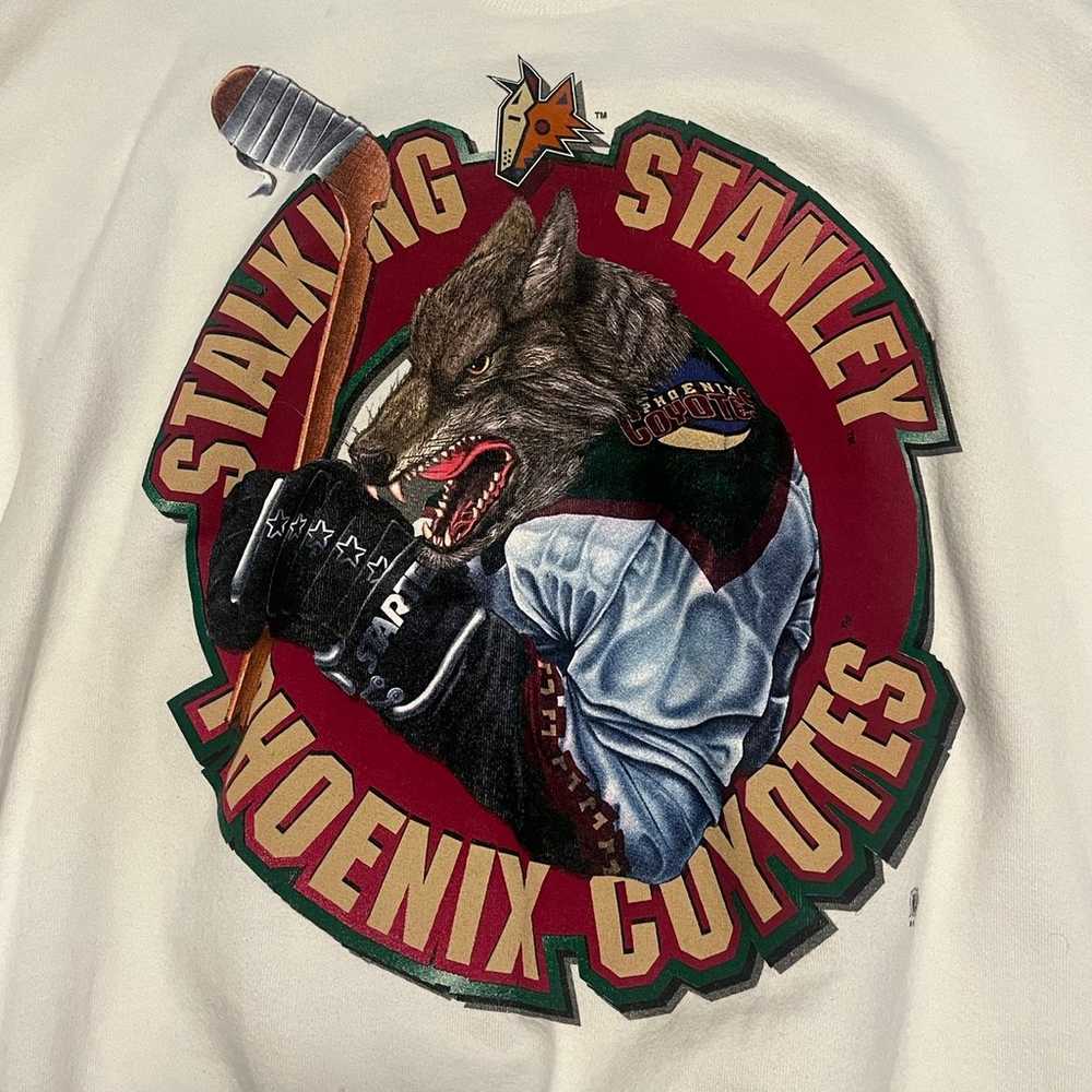 Vintage Galt Sand/Starter Phoenix Coyotes Sweater… - image 6