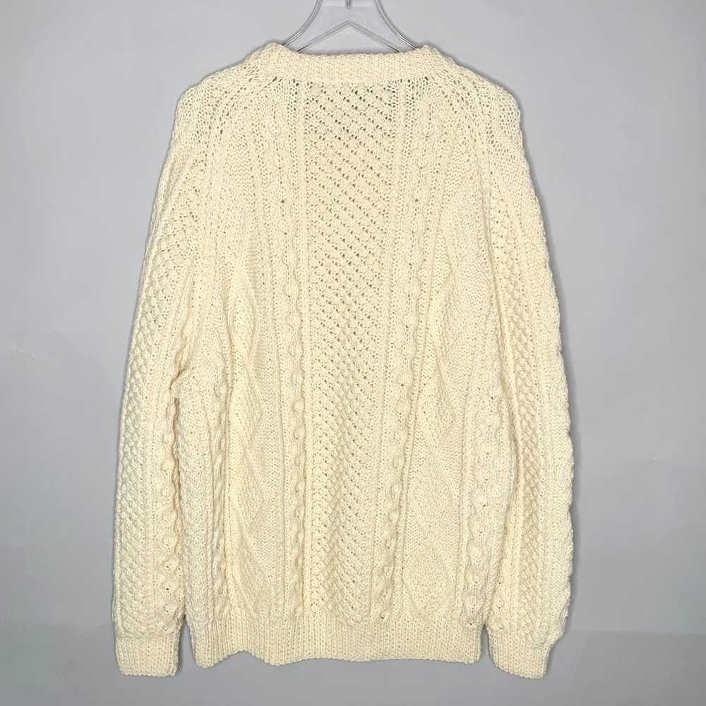 House of Ireland XXL Mens Wool Cable Knit Crew Ne… - image 2