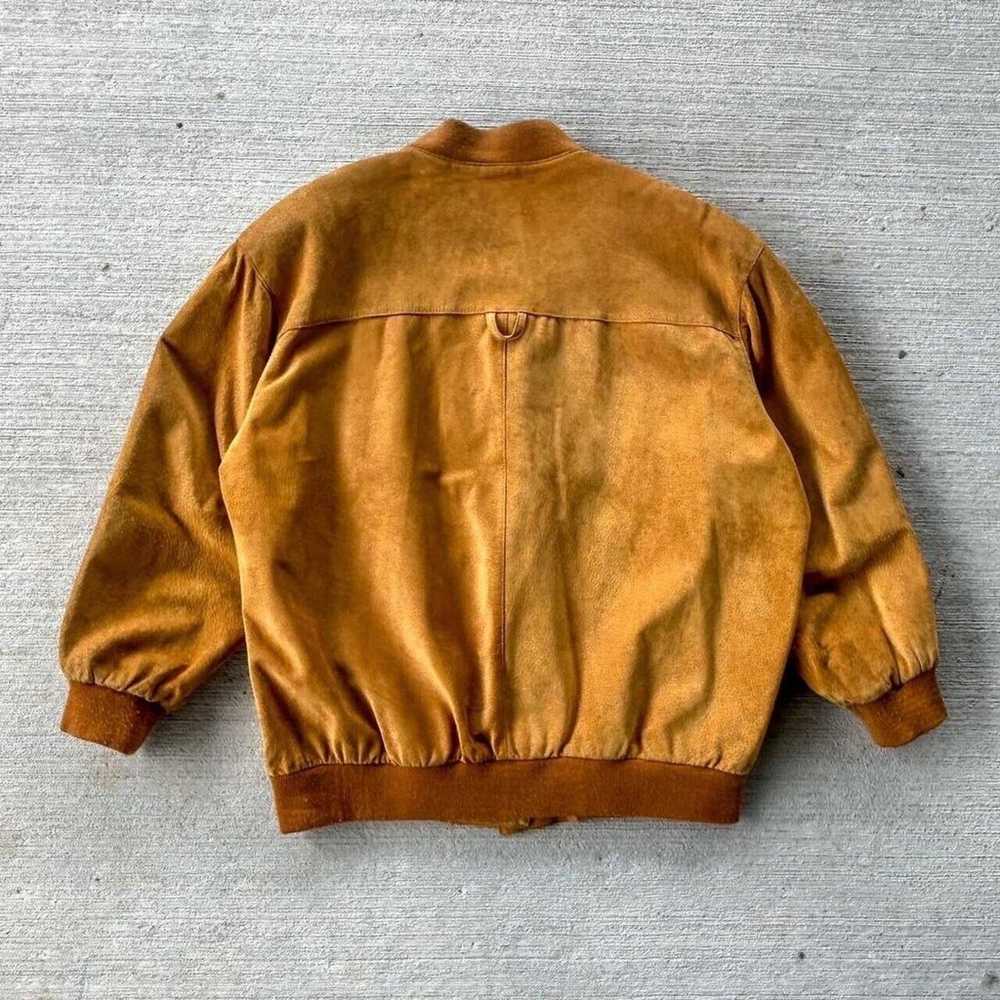 **Vintage 80’s Pele Suede Leather Bomber Jacket B… - image 4